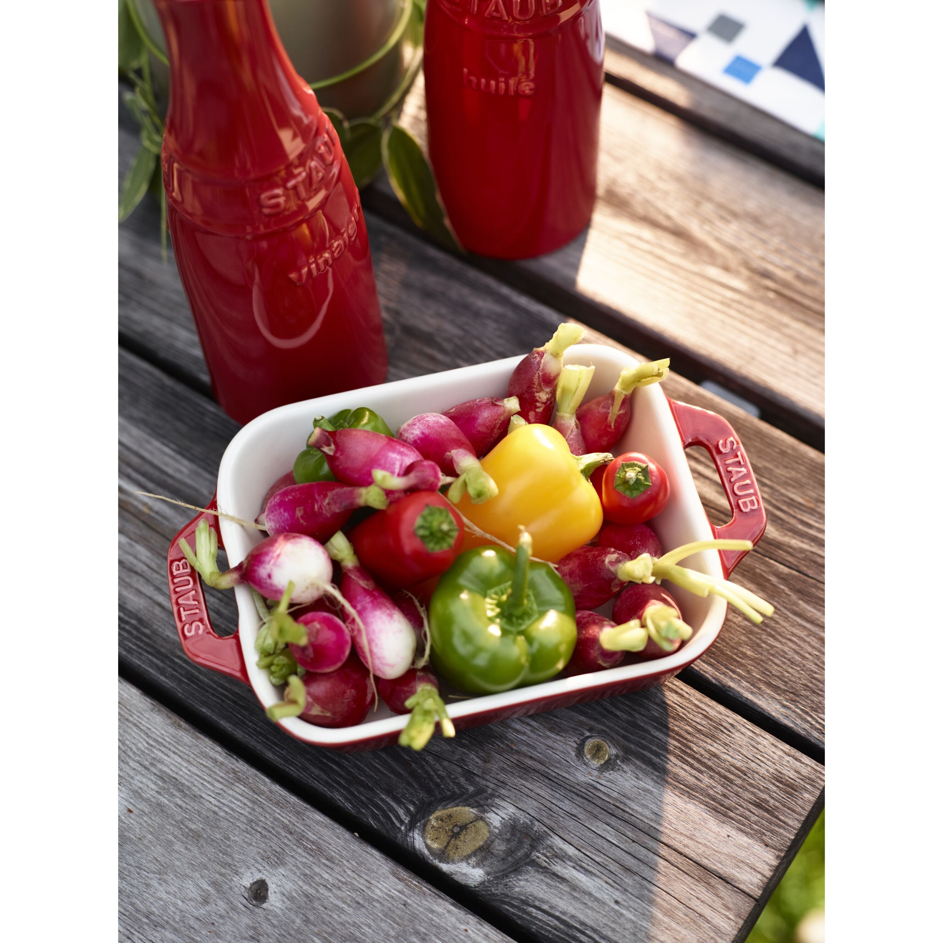 STAUB Ceramique 400 ml Ceramic Rectangular Oven Dish, Cherry