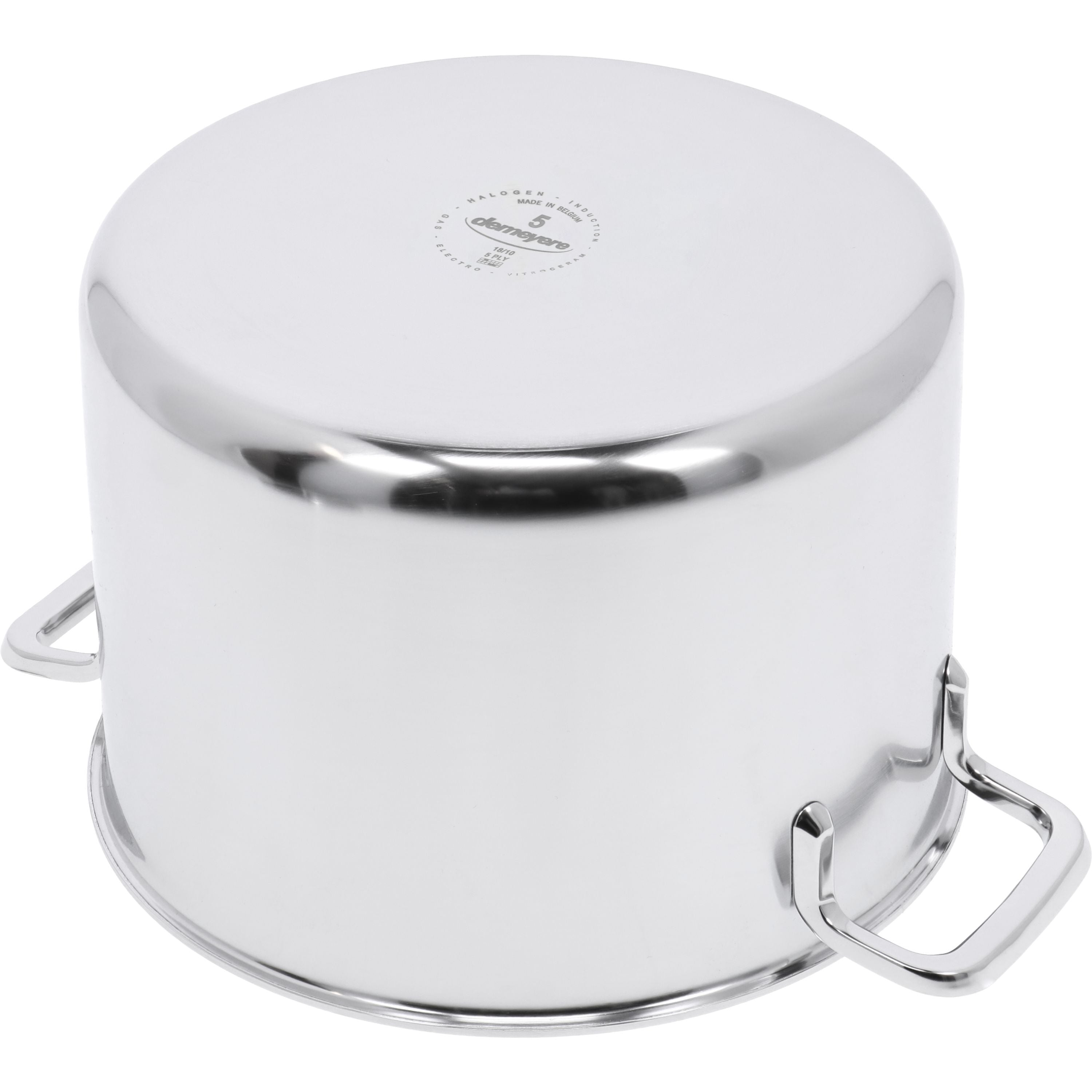 DEMEYERE Intense 5 8 L 18/10 Stainless Steel Stock Pot With Double Walled Lid