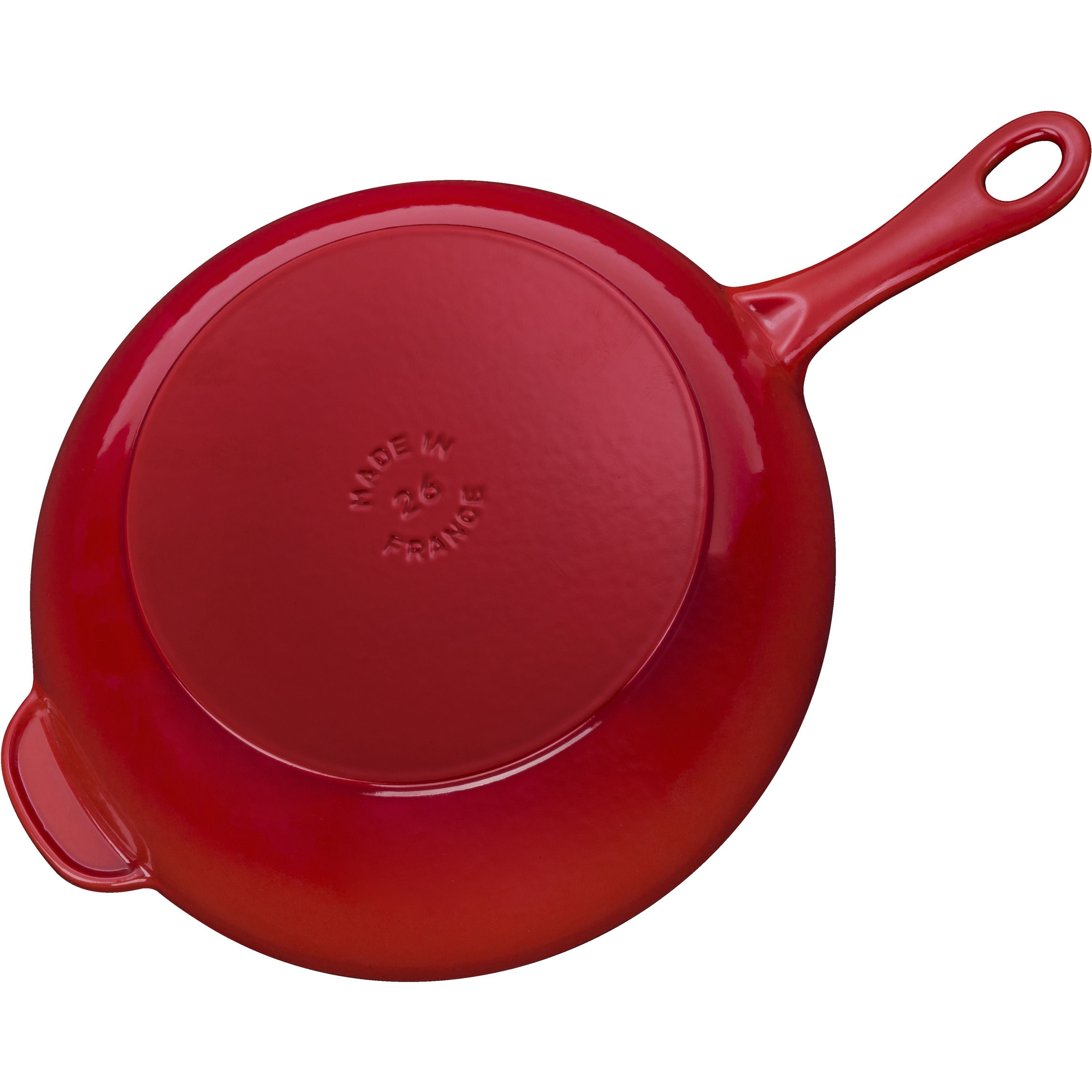 STAUB Pans 26 cm / 10 inch Cast Iron Daily Pan With Glass Lid, Cherry