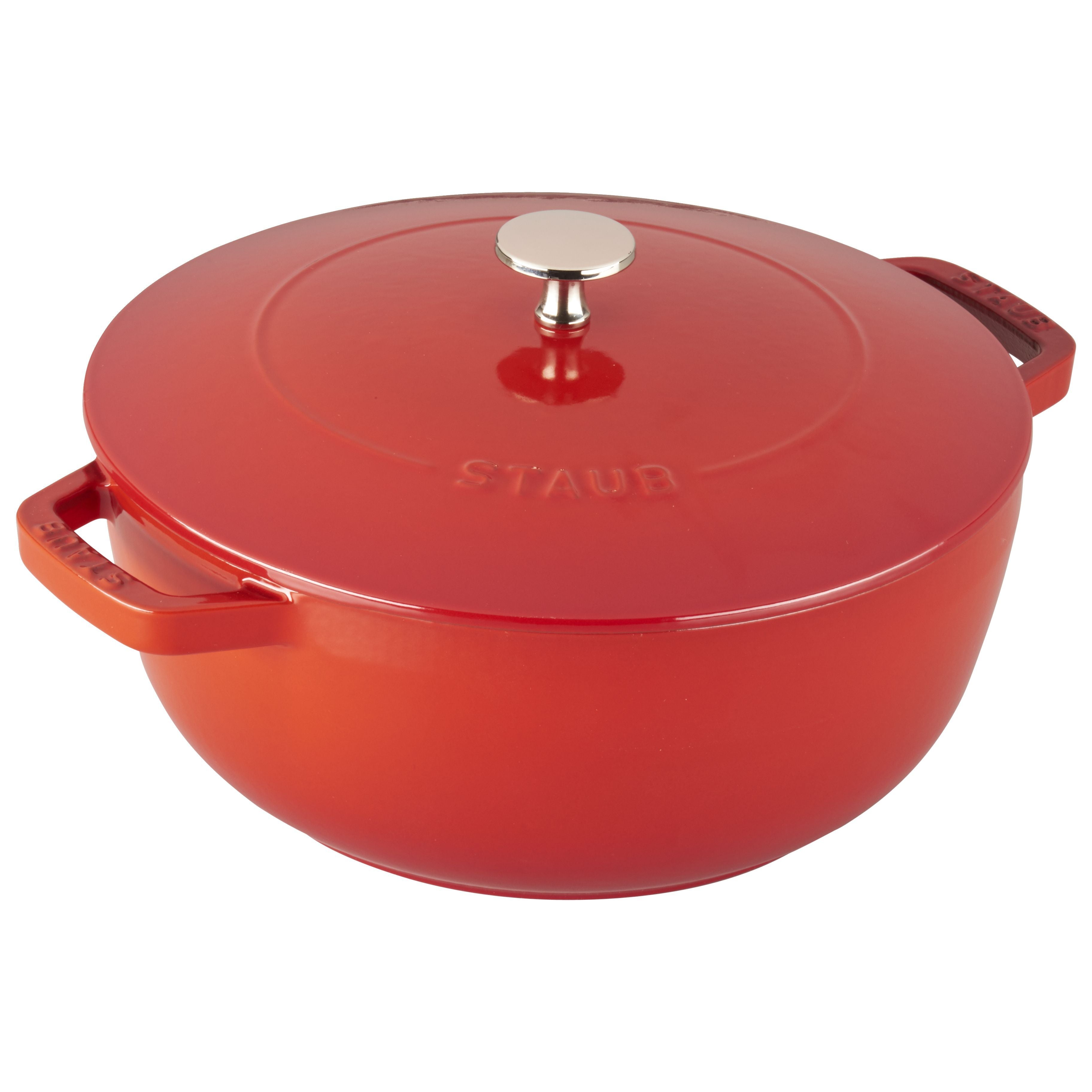 STAUB La Cocotte 3.6 L Cast Iron Round French Oven, Bordeaux