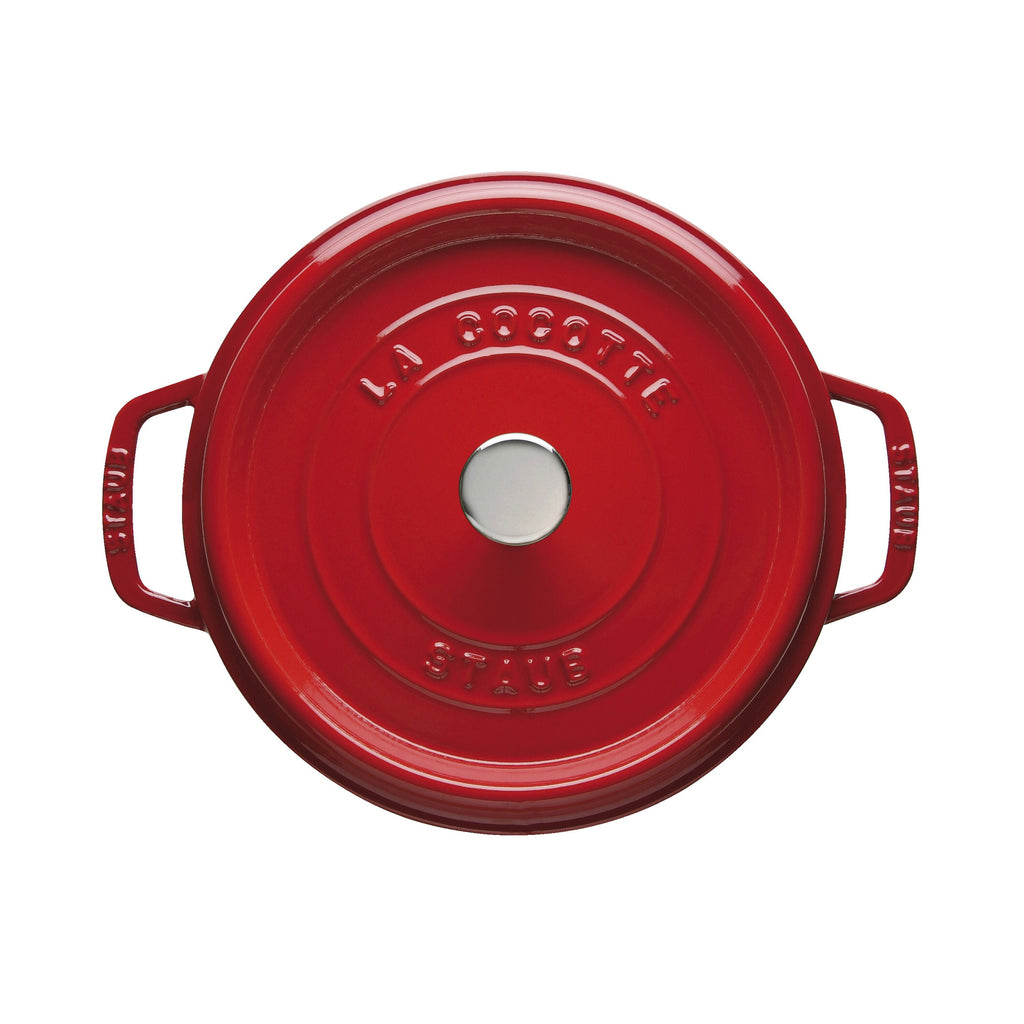 STAUB La Cocotte 6.75 L Cast Iron Round Cocotte, Cherry