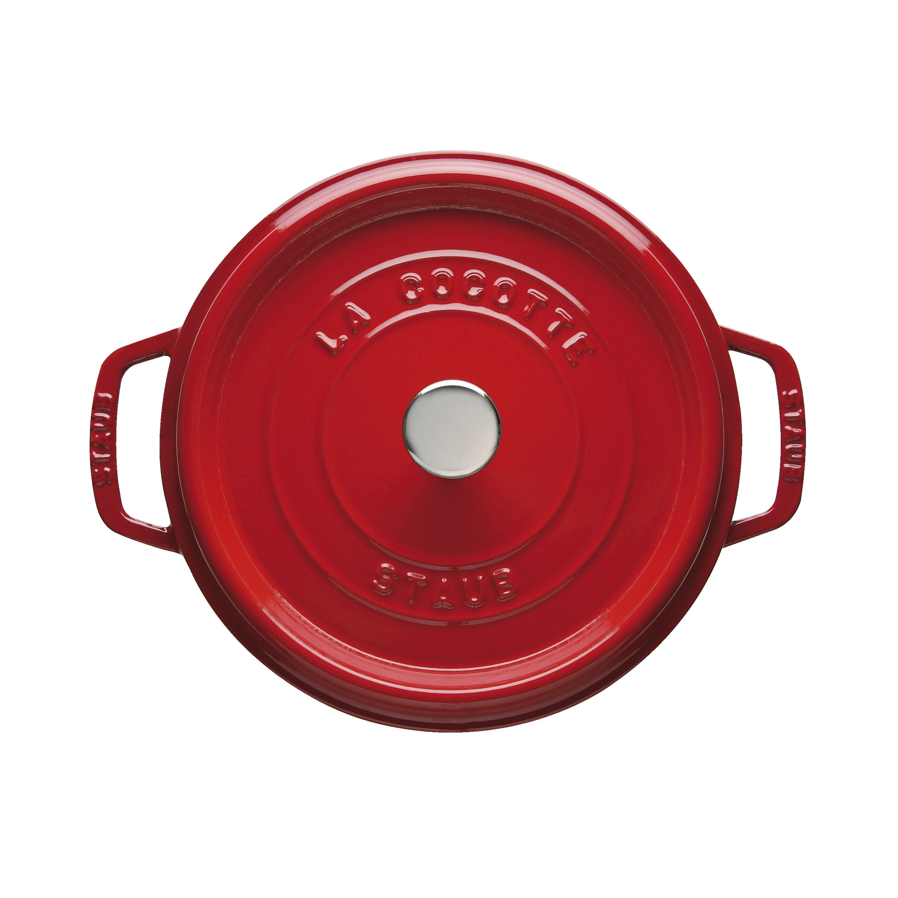 STAUB La Cocotte 6.75 L Cast Iron Round Cocotte, Cherry