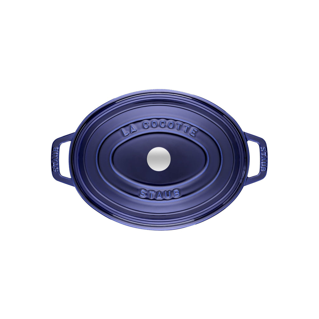 STAUB La Cocotte 5.5 L Cast Iron Oval Cocotte, Dark-Blue