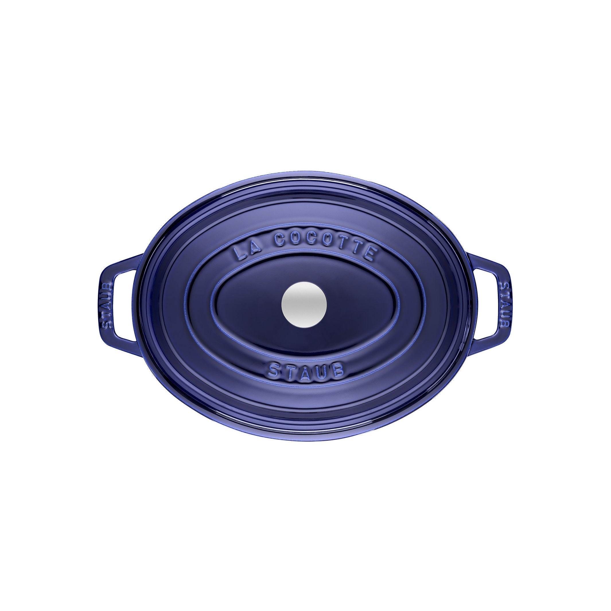 STAUB La Cocotte 5.5 L Cast Iron Oval Cocotte, Dark-Blue