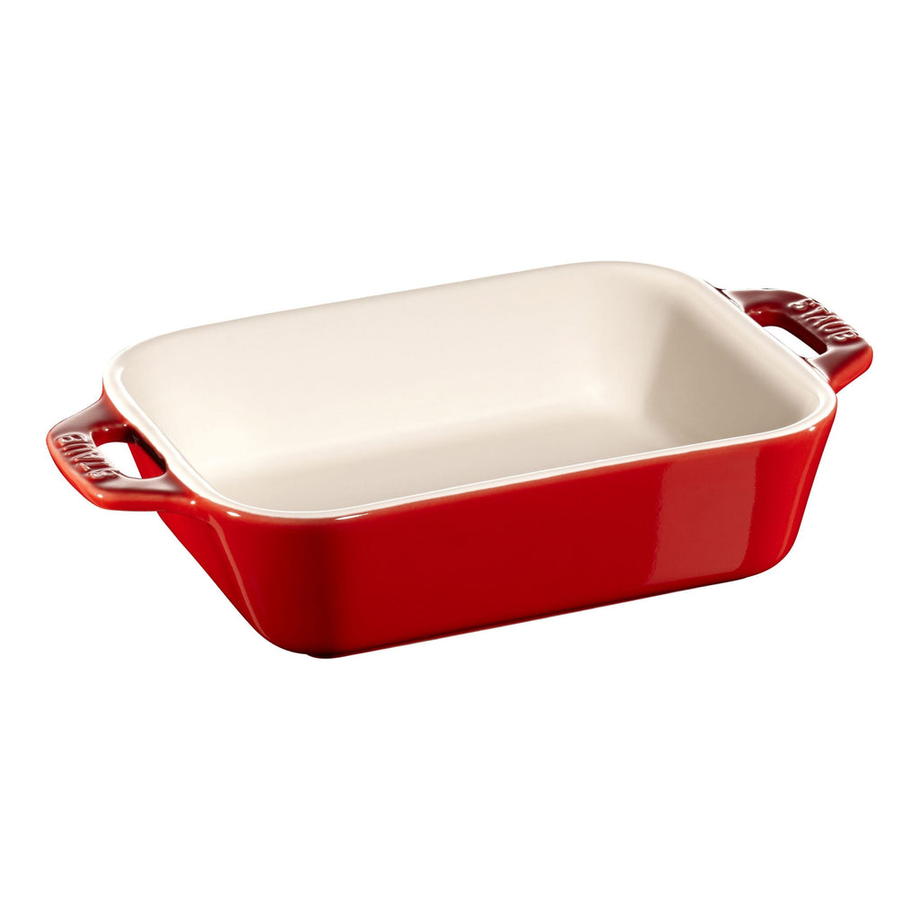 STAUB Ceramique 400 ml Ceramic Rectangular Oven Dish, Cherry