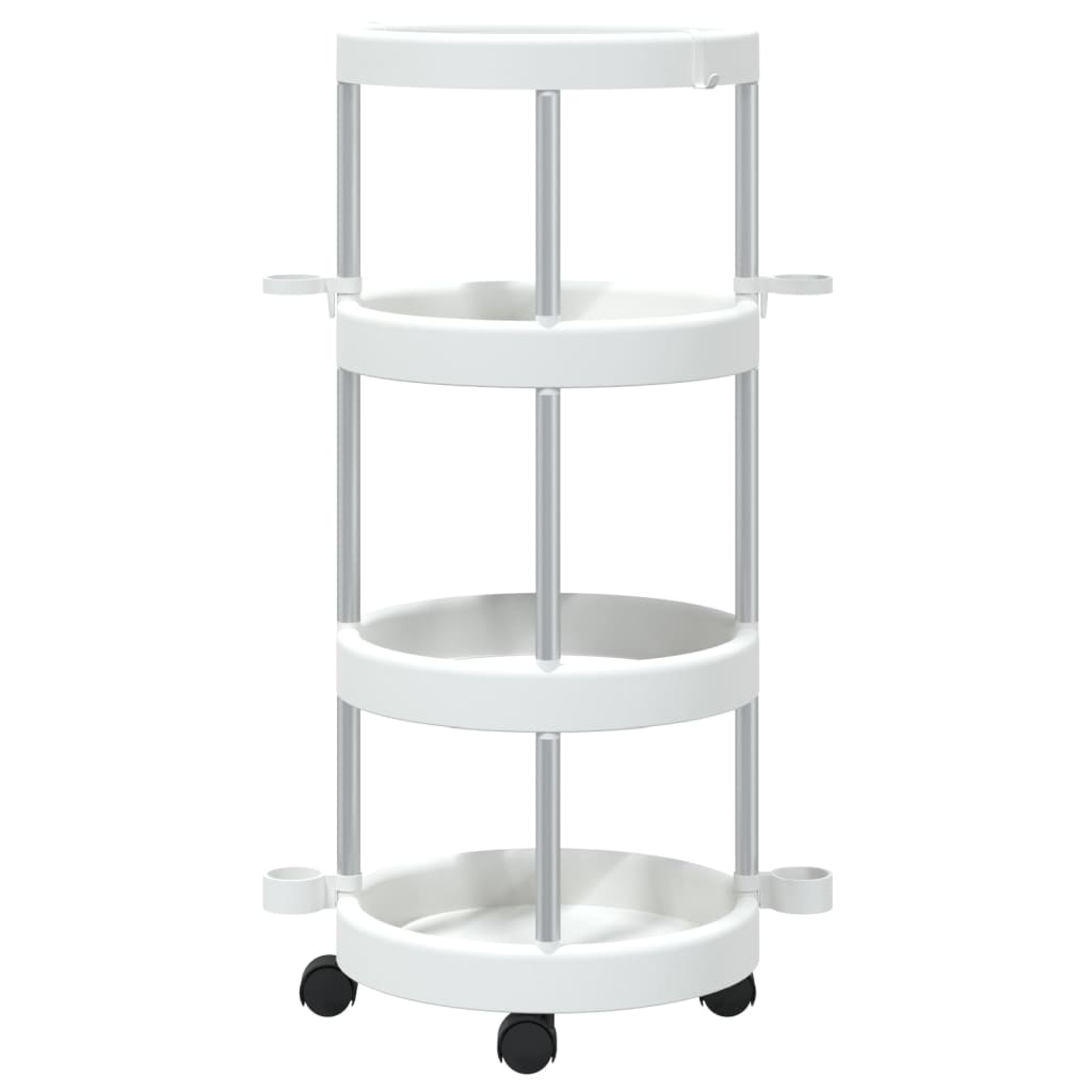 vidaXL Cleaning Trolley with Storage Basket Aluminum