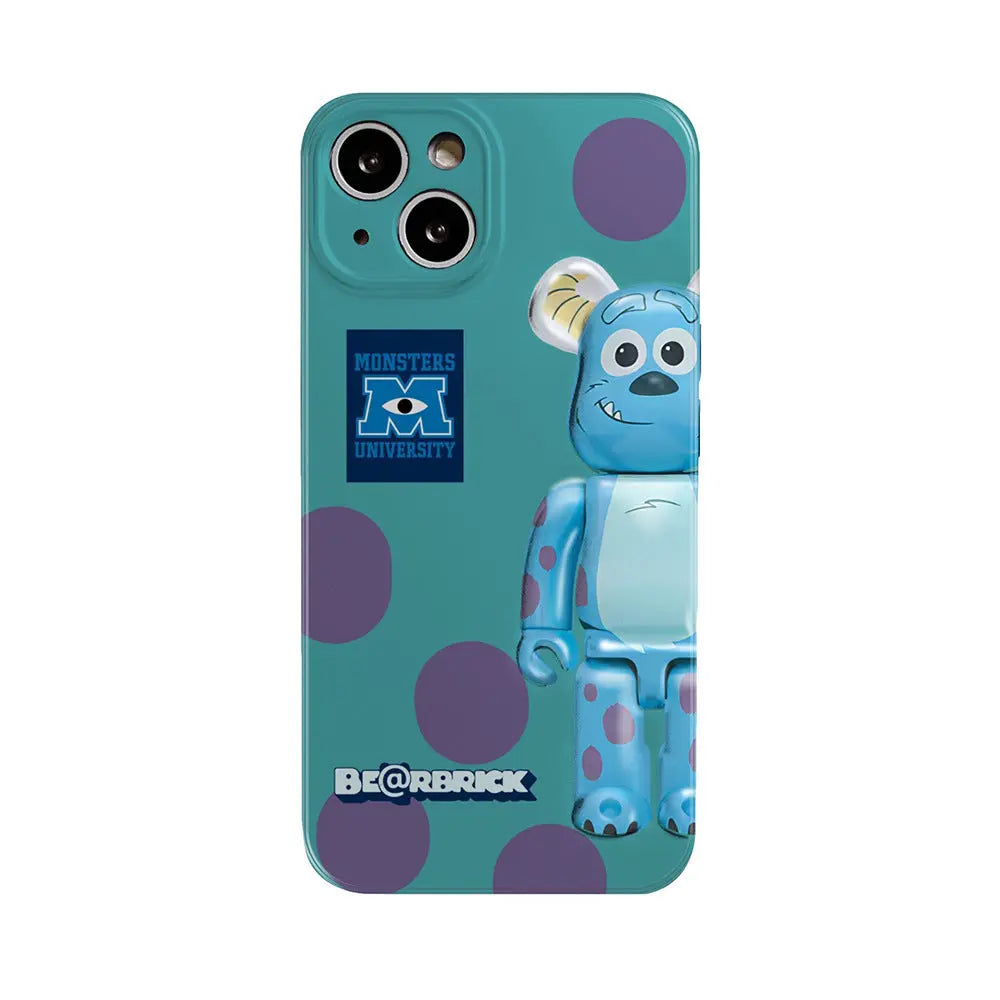 Smudged pink yellow blue bear suitable for Apple iPhone13pro max anti-fall 11/12 mobile phone shell xsmax/xr tide