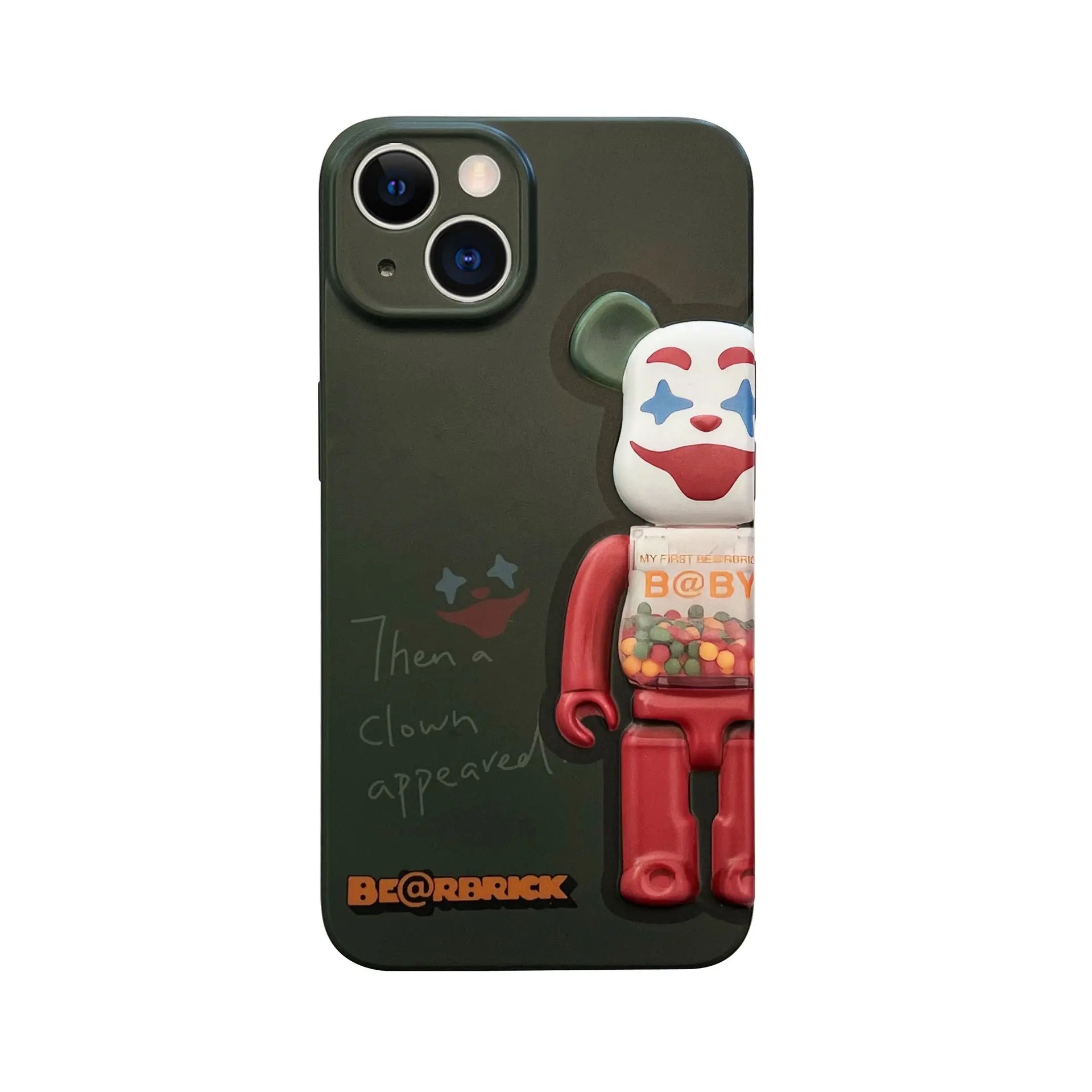 Smudged pink yellow blue bear suitable for Apple iPhone13pro max anti-fall 11/12 mobile phone shell xsmax/xr tide