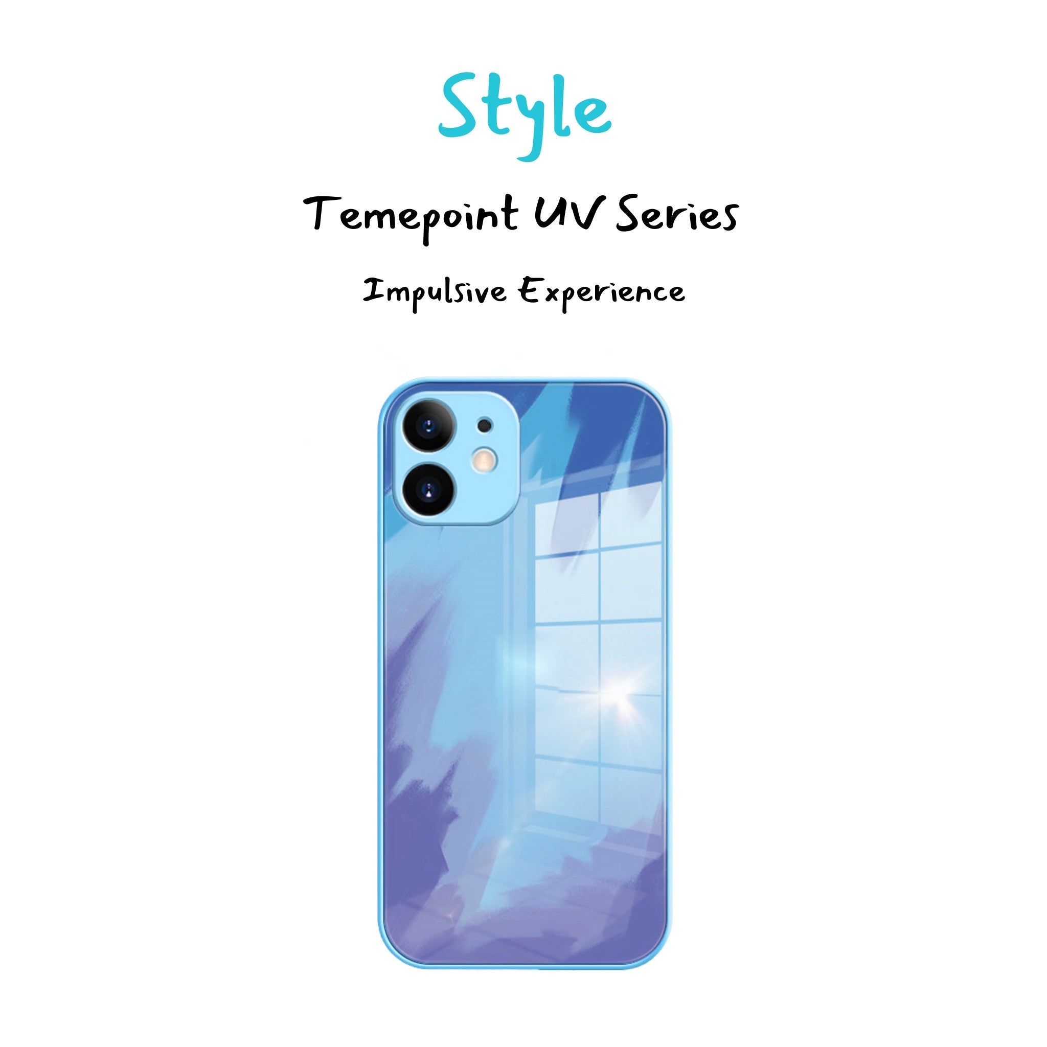 Temepoint Tempered Liquid Thin Glass iPhone Case with Lens protection Style 2