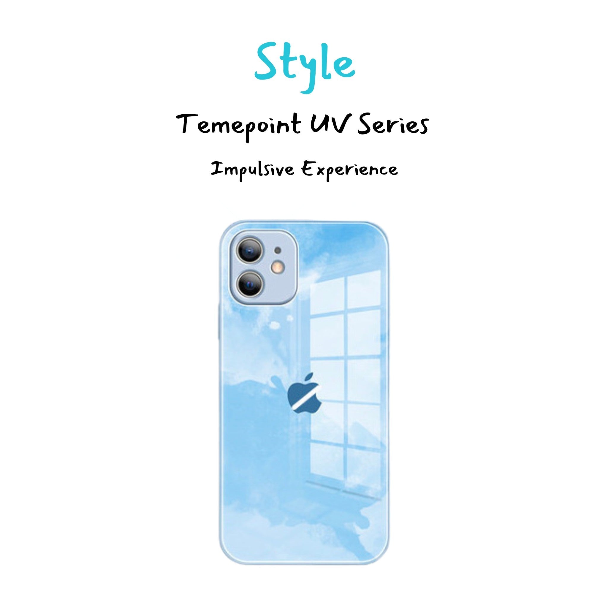 Temepoint Tempered Liquid Thin Glass iPhone Case with Lens protection Style 2