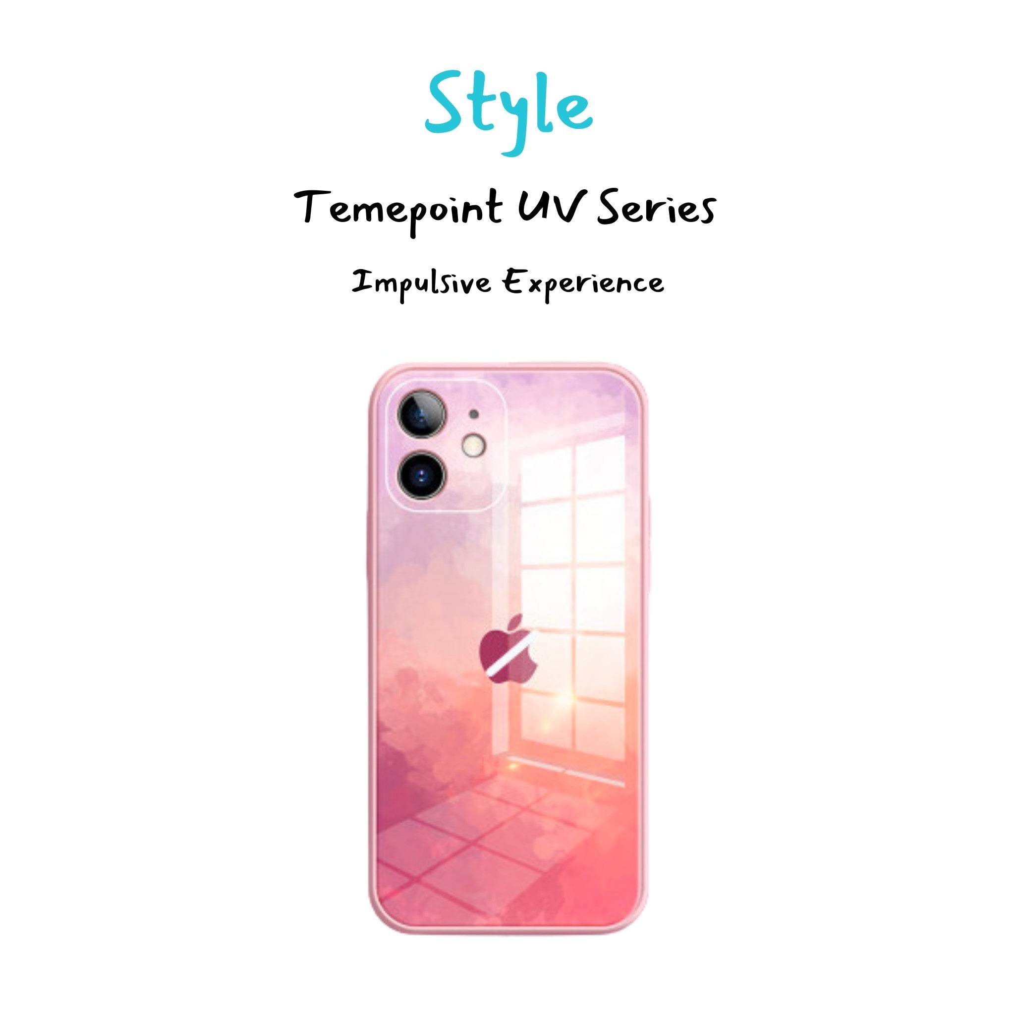 Temepoint Tempered Liquid Thin Glass iPhone Case with Lens protection Style 2