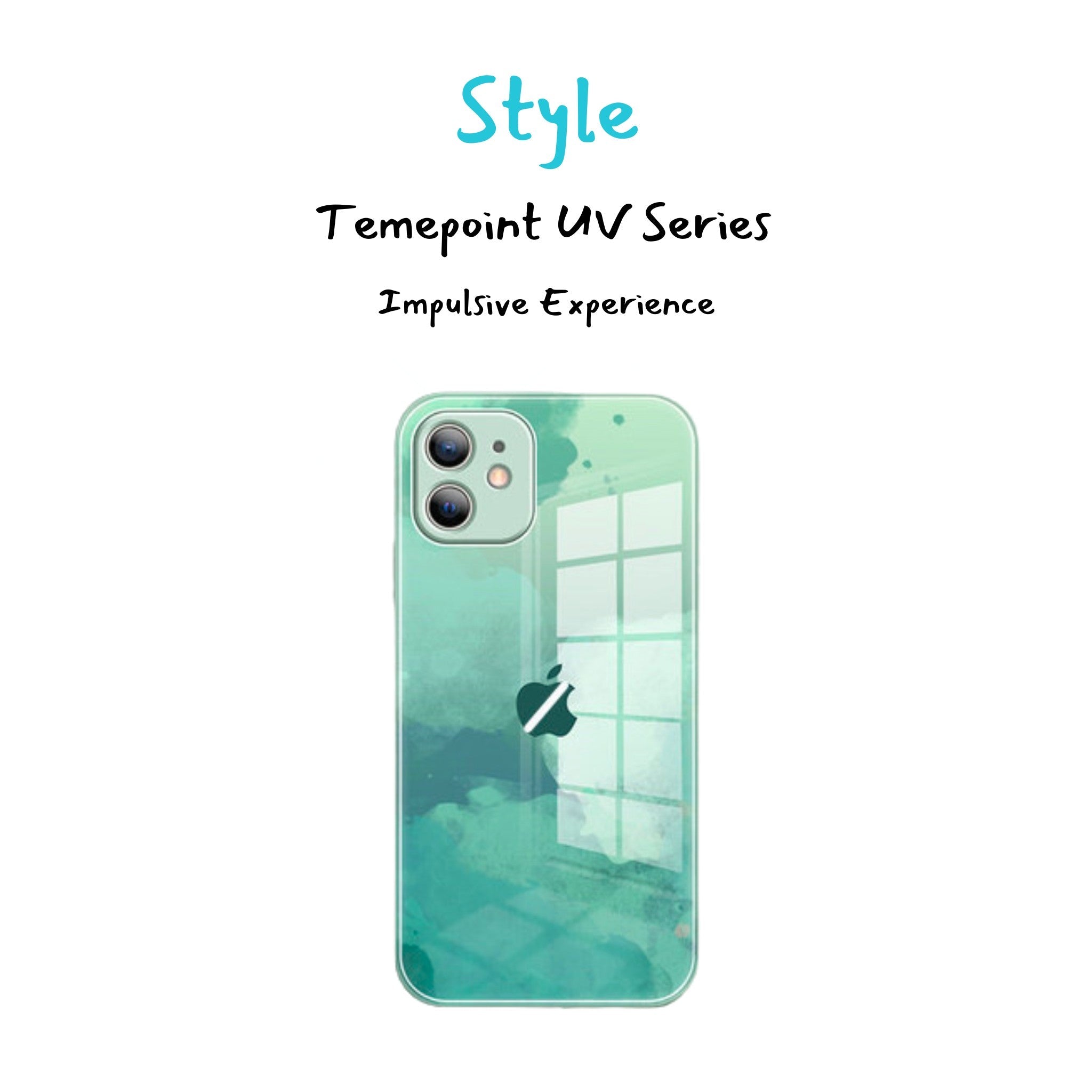 Temepoint Tempered Liquid Thin Glass iPhone Case with Lens protection Style 2