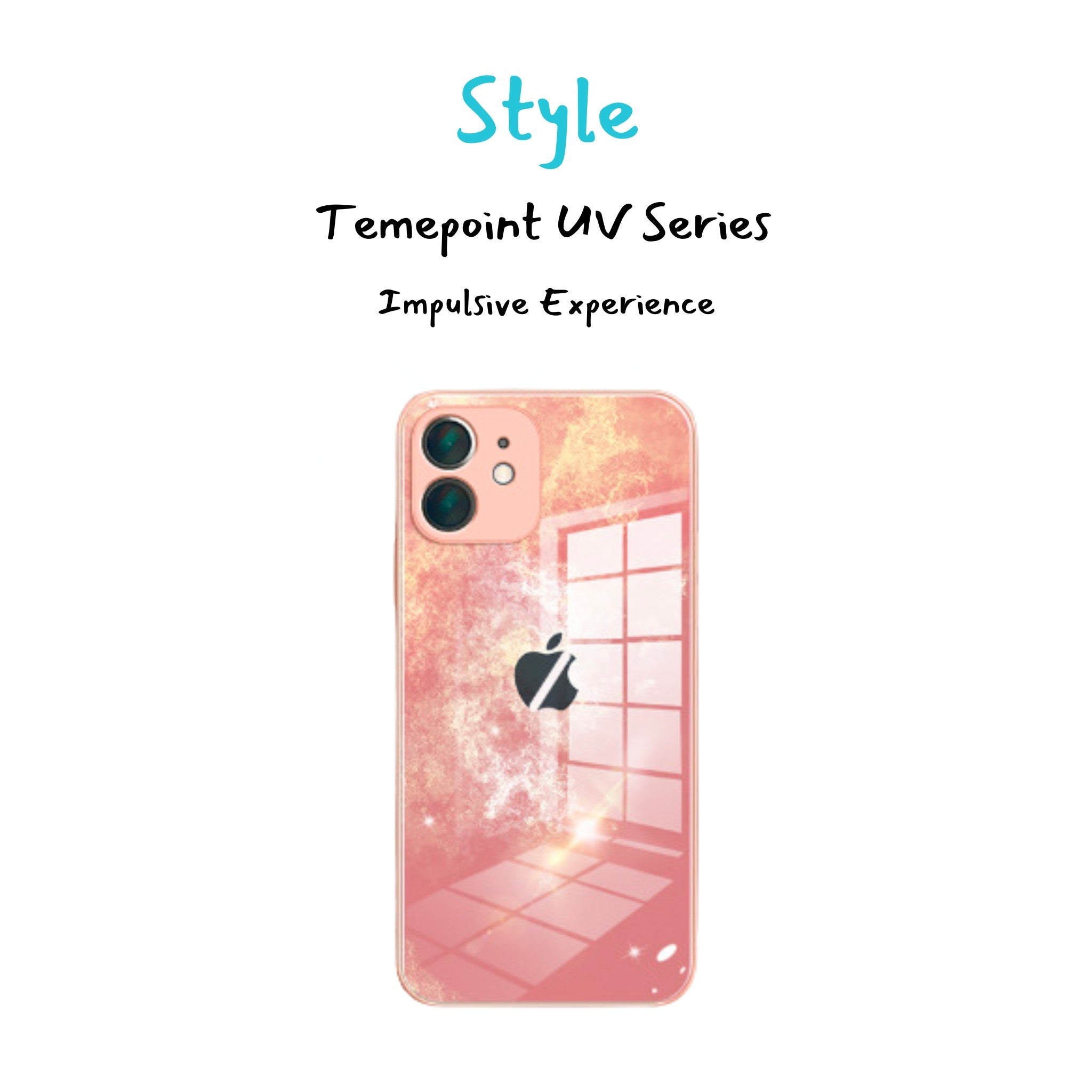 Temepoint Tempered Liquid Thin Glass iPhone Case with Lens protection Style 2