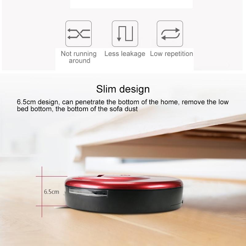 Smart Household Sweeping Robot - Efficient Cleaning - Red