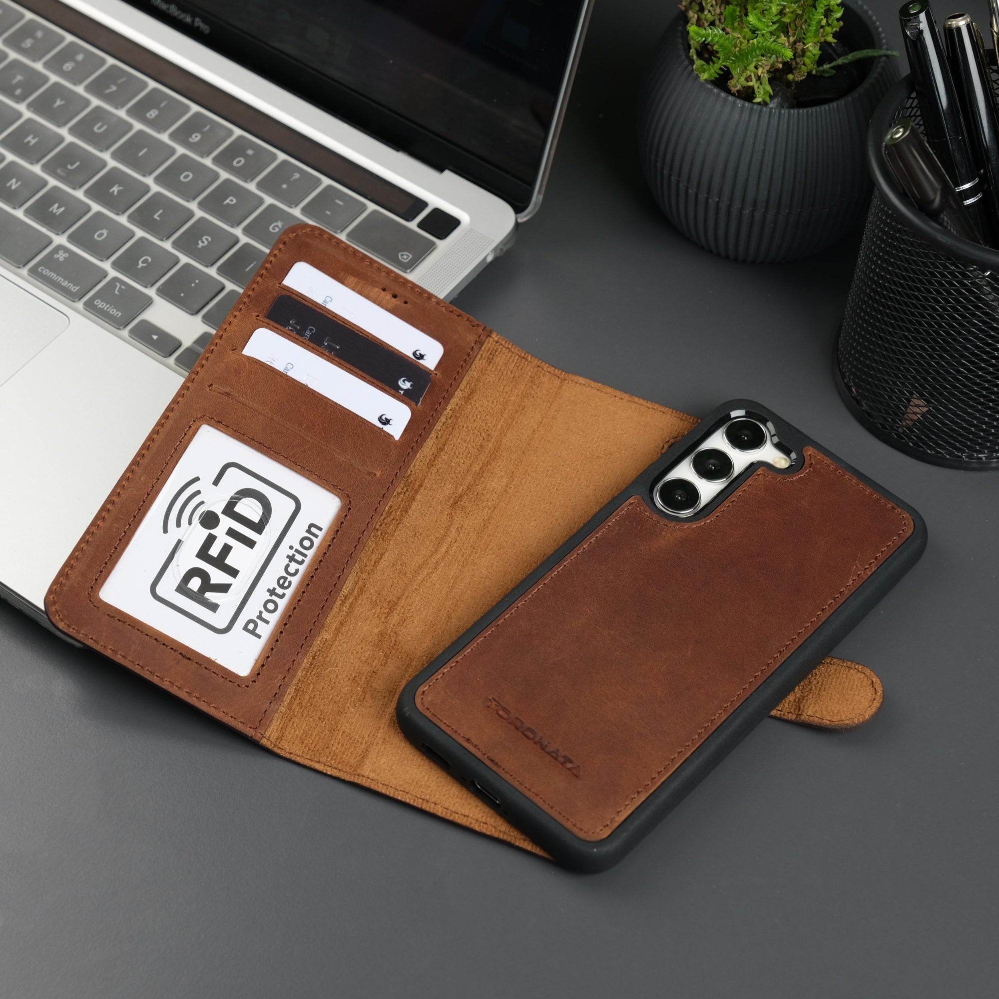 Leather Samsung Galaxy S25 Plus Wallet Case | Buffalo