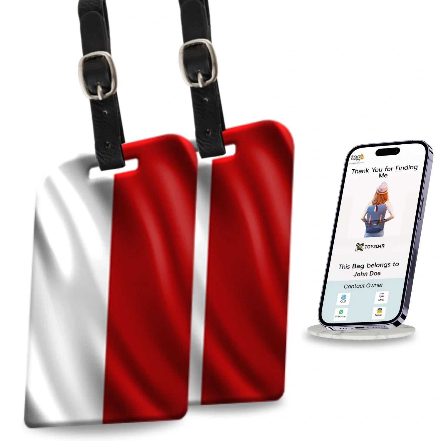 Smart Bag Security Tag - Monaco [Pack 2]