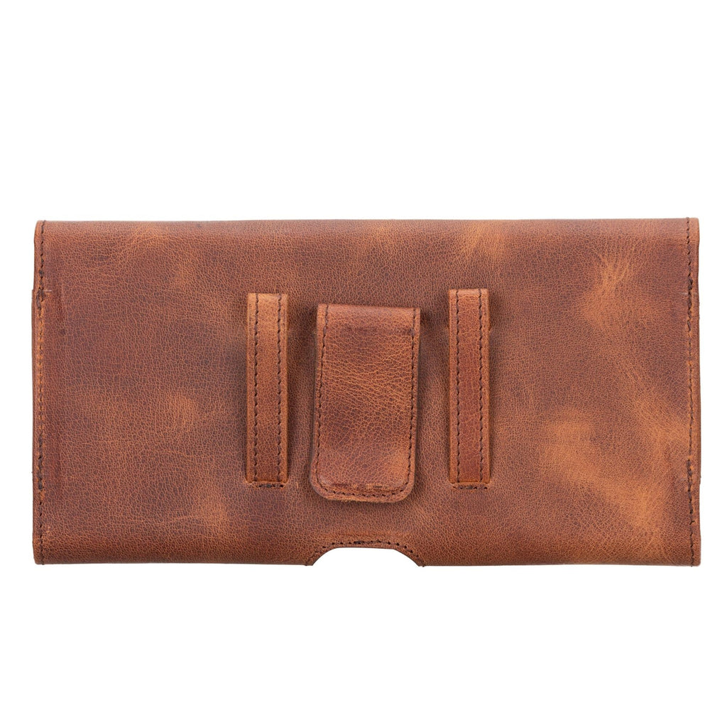 Yonkers Security Belt-Mounted Leather Phone Holster